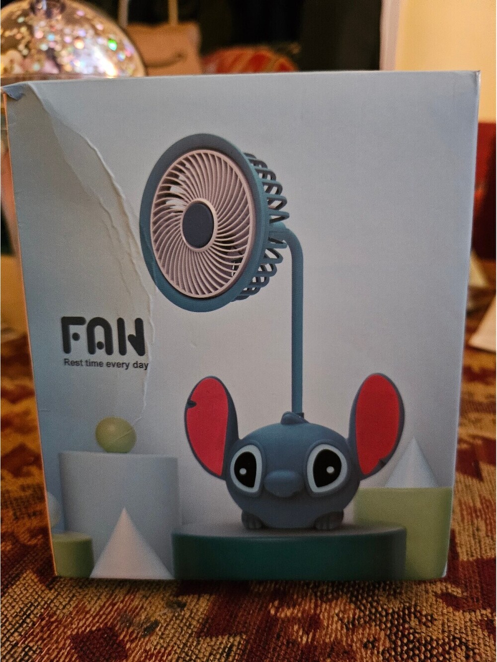 NEW -Stitch USB Mini Desktop Fan Mini Portable Summer Cooling Fan Stitch Cartoon